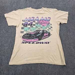 Miami Racing 84 Speedway Graphic T-Shirt Retro Motorsport Aesthetic
